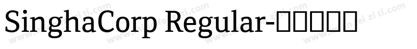 SinghaCorp Regular字体转换